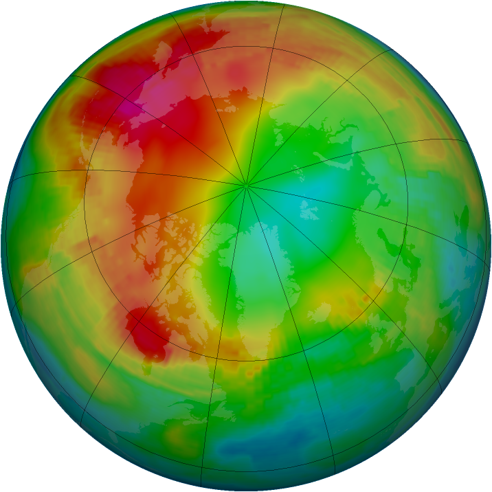 Arctic ozone map for 26 January 2001